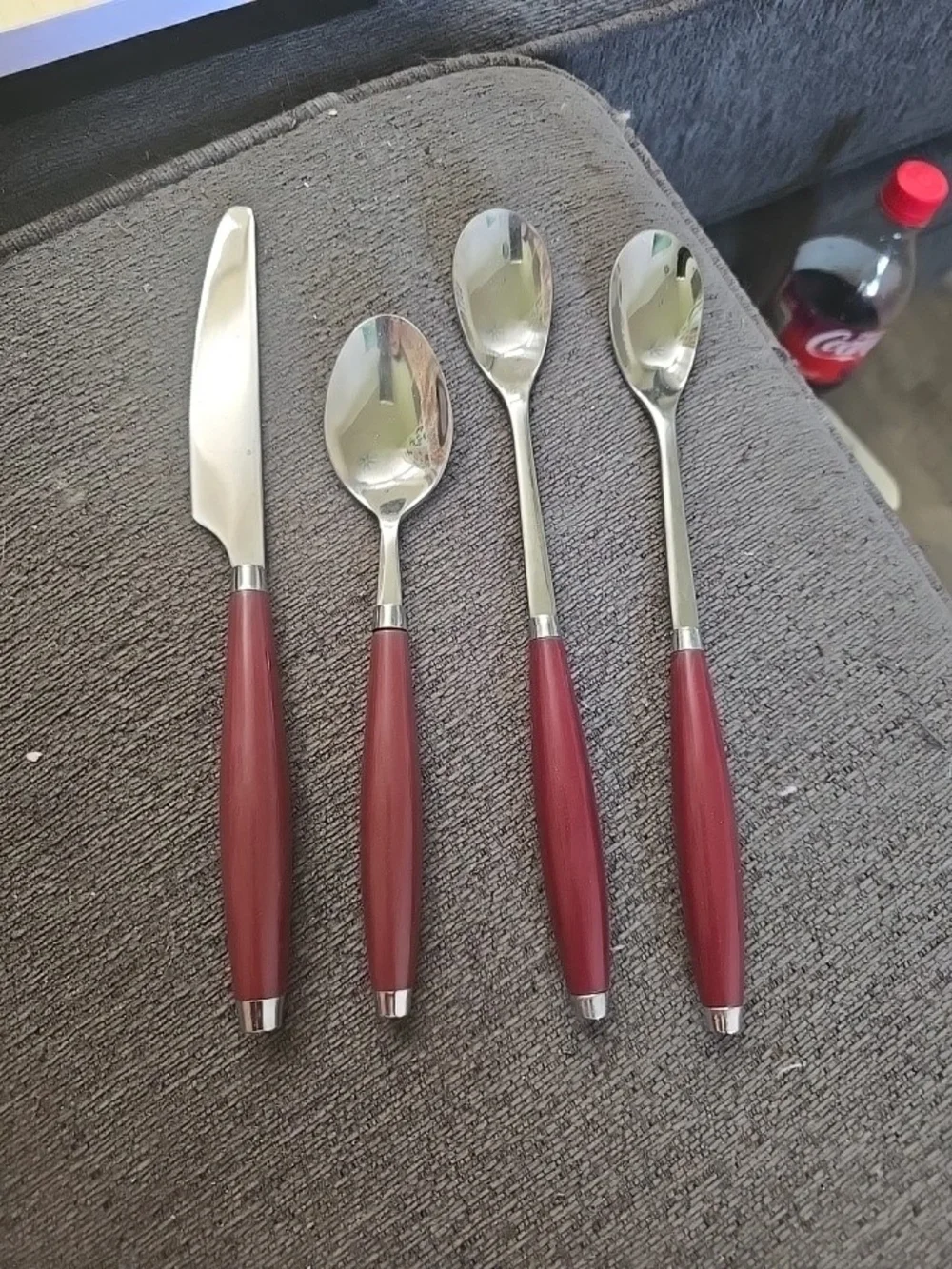 Fiesta Red Handle Stainless Flatware Set - 4 Pieces